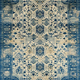 Ultra Soft Area Rug, Non Slip, Stain Resistant, Washable Area Rugs for Living Room, Bedroom, Tan Shibori(Blue)