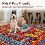 Eclectic Multicolor Ethnic(Red)