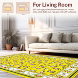Bright Yellow Vintage Blooms(Yellow)