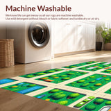 Ultra Soft Area Rug, Non Slip, Stain Resistant, Washable Area Rugs for Living Room, Bedroom, Imaginative Airport Play Mat for Kids' Bedroom(Green)