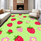 Ultra Soft Area Rug, Non Slip, Stain Resistant, Washable Area Rugs for Living Room, Bedroom, Chic Contemporary Floral Accents(Red)