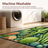 Whimsical Leafy Patterned Mat(Green)