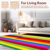 Ultra Soft Area Rug, Non Slip, Stain Resistant, Washable Area Rugs for Living Room, Bedroom, Lgbt Rainbow Area(Green)