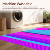 Ultra Soft Area Rug, Non Slip, Stain Resistant, Washable Area Rugs for Living Room, Bedroom, Lively Contemporary Color Splash(Pink)