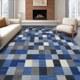 Vibrant Retro Patchwork Aesthetic(Blue)