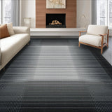 Ultra Soft Area Rug, Non Slip, Stain Resistant, Washable Area Rugs for Living Room, Bedroom, Contemporary Black and White Aesthetic(Black)