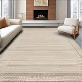 Ultra Soft Area Rug, Non Slip, Stain Resistant, Washable Area Rugs for Living Room, Bedroom, Vibrant Tasseled Modern Simplicity(Beige)