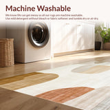 Ultra Soft Area Rug, Non Slip, Stain Resistant, Washable Area Rugs for Living Room, Bedroom, Neutral Toned Area with Subtle Boho Mottled and Earthy Hues(Beige)