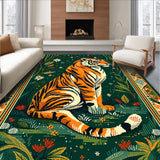 Ultra Soft Area Rug, Non Slip, Stain Resistant, Washable Area Rugs for Living Room, Bedroom, Chic Retro Floral Accents(Brown)