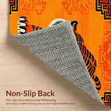 Ultra Soft Area Rug, Non Slip, Stain Resistant, Washable Area Rugs for Living Room, Bedroom, Bold Spiritual Living Room Non-Slip Rug(Orange)