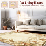 Antiquity Inspired Taupe Accent Area Elegant Beige Floor(Beige)