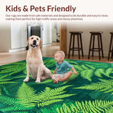 Ultra Soft Area Rug, Non Slip, Stain Resistant, Washable Area Rugs for Living Room, Bedroom, Trendy Textured Geometric Delight(Green)