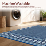 Ultra Soft Area Rug, Non Slip, Stain Resistant, Washable Area Rugs for Living Room, Bedroom, Porch Paradise(Blue)