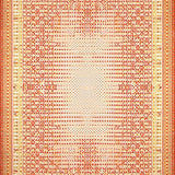 Ultra Soft Area Rug, Non Slip, Stain Resistant, Washable Area Rugs for Living Room, Bedroom, Terracotta Sunburst Area(Orange)