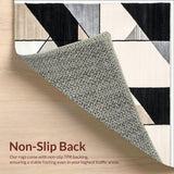 Ultra Soft Area Rug, Non Slip, Stain Resistant, Washable Area Rugs for Living Room, Bedroom, Luxe Minimalist Linear Design Rug With Non Slip Backing For Home Decor(Gray)