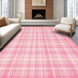 Ultra Soft Area Rug, Non Slip, Stain Resistant, Washable Area Rugs for Living Room, Bedroom, Rustic Symmetrical Pattern Delight(Pink)