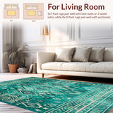 Lively Teal Abstract Composition(Green)