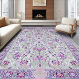 Ultra Soft Area Rug, Non Slip, Stain Resistant, Washable Area Rugs for Living Room, Bedroom, Rustic Textured Transitional Style(Gray)