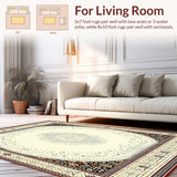 Artistic Round Showcasing a Detailed Border and Dot Cluster Center(Beige)