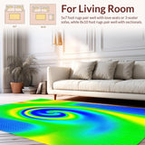 Dynamic Colorful Spiral Illusion(Blue)