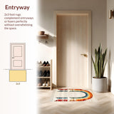 Ultra Soft Area Rug, Non Slip, Stain Resistant, Washable Area Rugs for Living Room, Bedroom, Serene Minimalist Ombre Effect(Beige)
