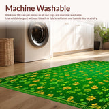 Whimsical Green Floral Design(Green)