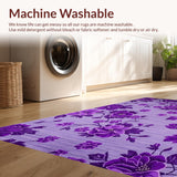 Ultra Soft Area Rug, Non Slip, Stain Resistant, Washable Area Rugs for Living Room, Bedroom, Dynamic Vibrant Shag Design(Purple)