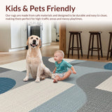 Ultra Soft Area Rug, Non Slip, Stain Resistant, Washable Area Rugs for Living Room, Bedroom, Modern Farmhouse Dining Room Soft Indoor Floor Rug(Gray)