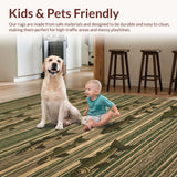 Ultra Soft Area Rug, Non Slip, Stain Resistant, Washable Area Rugs for Living Room, Bedroom, Cozy Rustic Animal Motif(Brown)
