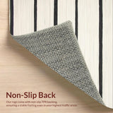 Ultra Soft Area Rug, Non Slip, Stain Resistant, Washable Area Rugs for Living Room, Bedroom, Sleek Transitional Striped Visual Appeal(Beige)