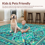 Elegant Reversible Geometric Motif(Blue)