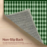 Chic White Checkered Farmhouse Aesthetic(Green)