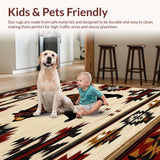 Ultra Soft Area Rug, Non Slip, Stain Resistant, Washable Area Rugs for Living Room, Bedroom, Southwest Nature-Inspired Aesthetic(Brown)