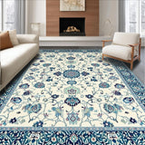 Ultra Soft Area Rug, Non Slip, Stain Resistant, Washable Area Rugs for Living Room, Bedroom, Rustic Vintage Diamond Composition(Beige)