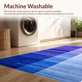 Ultra Soft Area Rug, Non Slip, Stain Resistant, Washable Area Rugs for Living Room, Bedroom, Contemporary Vibrant Color Fusion(Purple)
