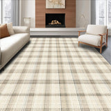 Ultra Soft Area Rug, Non Slip, Stain Resistant, Washable Area Rugs for Living Room, Bedroom, Warm Earth Toned Diamond Arrangement(Beige)