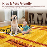 Ultra Soft Area Rug, Non Slip, Stain Resistant, Washable Area Rugs for Living Room, Bedroom, Luxurious Bold Tiger Aesthetic(Yellow)