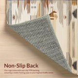 Ultra Soft Area Rug, Non Slip, Stain Resistant, Washable Area Rugs for Living Room, Bedroom, Luxurious Neutral Toned Aesthetic(Beige)