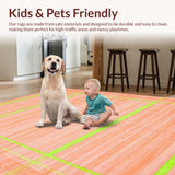 Ultra Soft Area Rug, Non Slip, Stain Resistant, Washable Area Rugs for Living Room, Bedroom, Elegant Modernist Fluffy Texture(Beige)