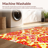 Luxurious Botanical Print for Entryways(Red)