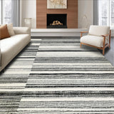 Ultra Soft Area Rug, Non Slip, Stain Resistant, Washable Area Rugs for Living Room, Bedroom, Stylish Black & White Carpet: Reversible Striped Area Rug(Black)