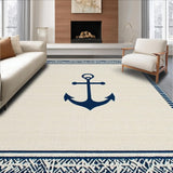 Ultra Soft Area Rug, Non Slip, Stain Resistant, Washable Area Rugs for Living Room, Bedroom, Rustic Nautical Textured Welcome Mat(Beige)