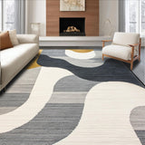 Elegant Swirling Waves in Earthy Hues(Gray)