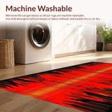 Ultra Soft Area Rug, Non Slip, Stain Resistant, Washable Area Rugs for Living Room, Bedroom, Dynamic Lava Flow Aesthetic(Red)