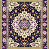 Ultra Soft Area Rug, Non Slip, Stain Resistant, Washable Area Rugs for Living Room, Bedroom, Beige Denim Area(Purple)