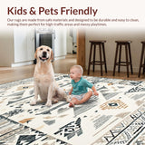 Ultra Soft Area Rug, Non Slip, Stain Resistant, Washable Area Rugs for Living Room, Bedroom, Rustic Jute Twisted Aesthetic(Gray)