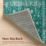 Ultra Soft Area Rug, Non Slip, Stain Resistant, Washable Area Rugs for Living Room, Bedroom, Light Blue Aesthetic Revival(Green)
