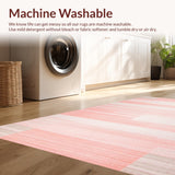 Ultra Soft Area Rug, Non Slip, Stain Resistant, Washable Area Rugs for Living Room, Bedroom, Vibrant Chic Tasseled Texture(Pink)
