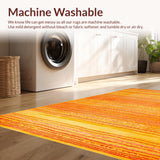 Ultra Soft Area Rug, Non Slip, Stain Resistant, Washable Area Rugs for Living Room, Bedroom, Cozy Playful Orange Yellow Aesthetic(Orange)