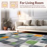 Vibrant Geometric Earthy Tones(Gray)